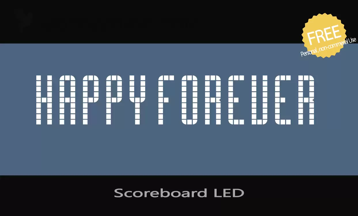 Font Sample of Scoreboard-LED