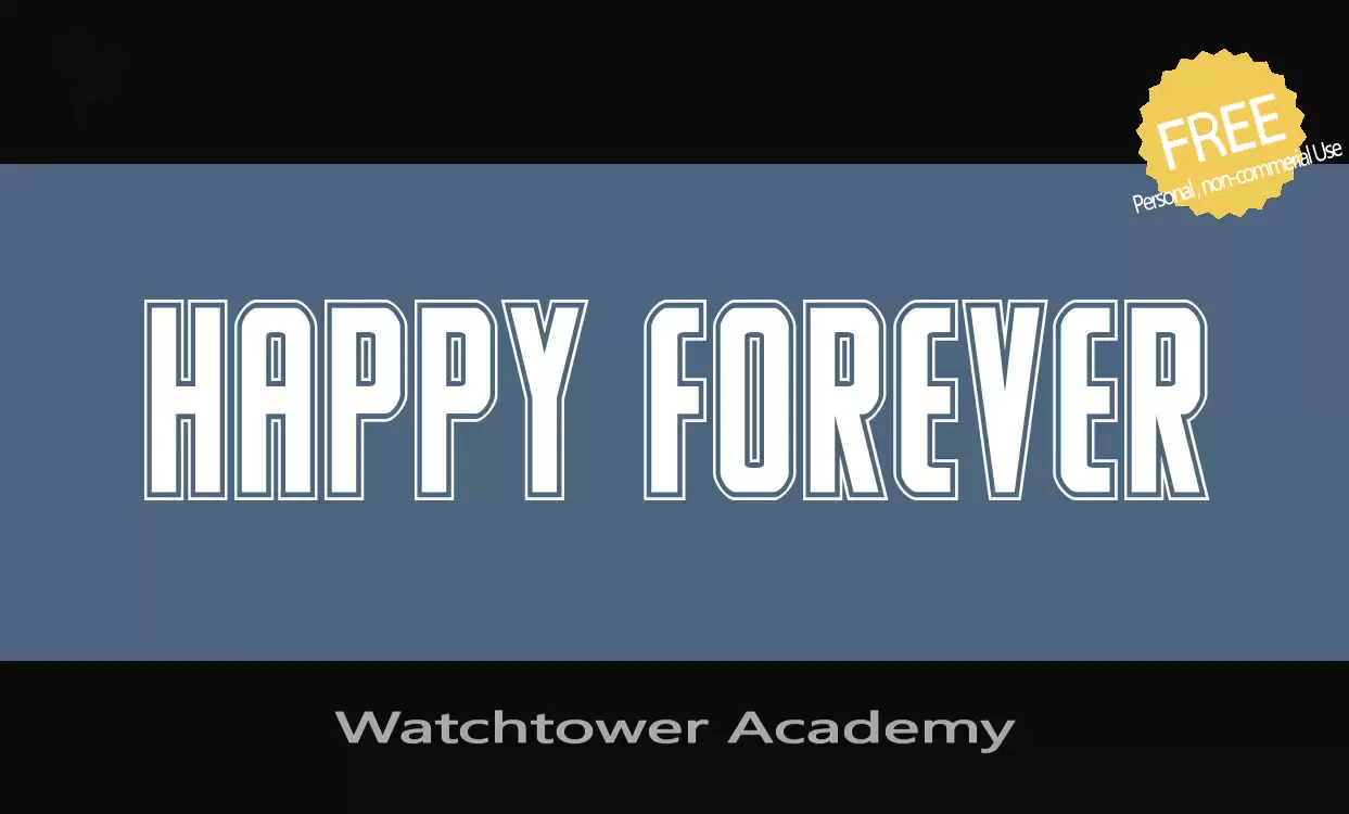 Font Sample of Watchtower-Academy