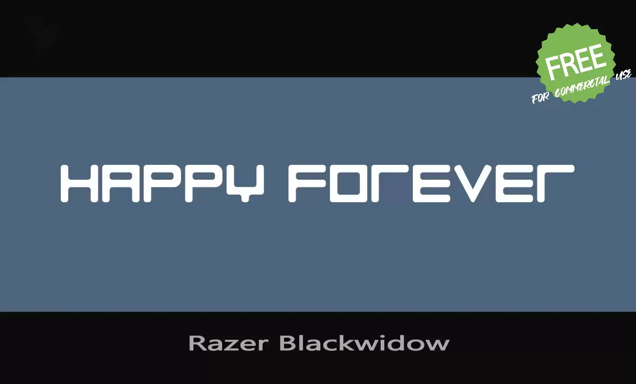 Font Sample of Razer-Blackwidow