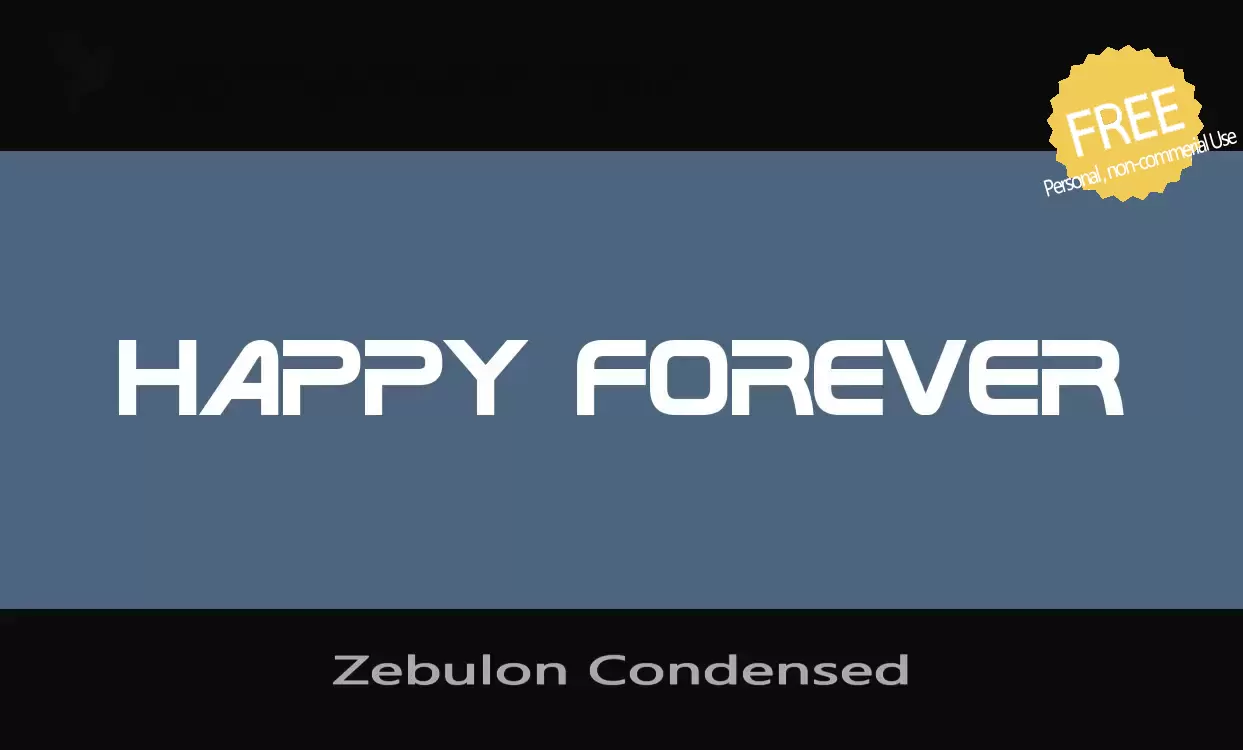 「Zebulon-Condensed」字体效果图