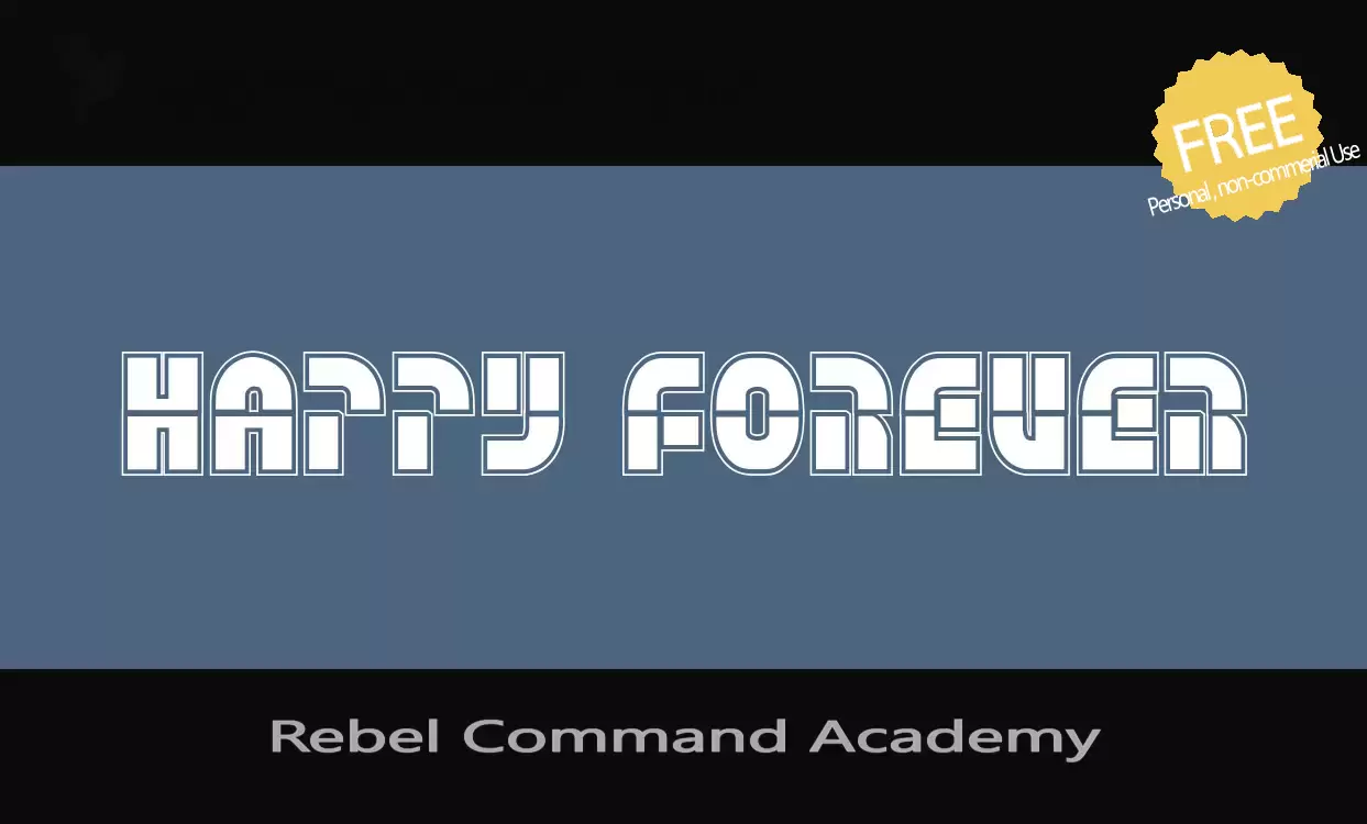 Font Sample of Rebel-Command-Academy