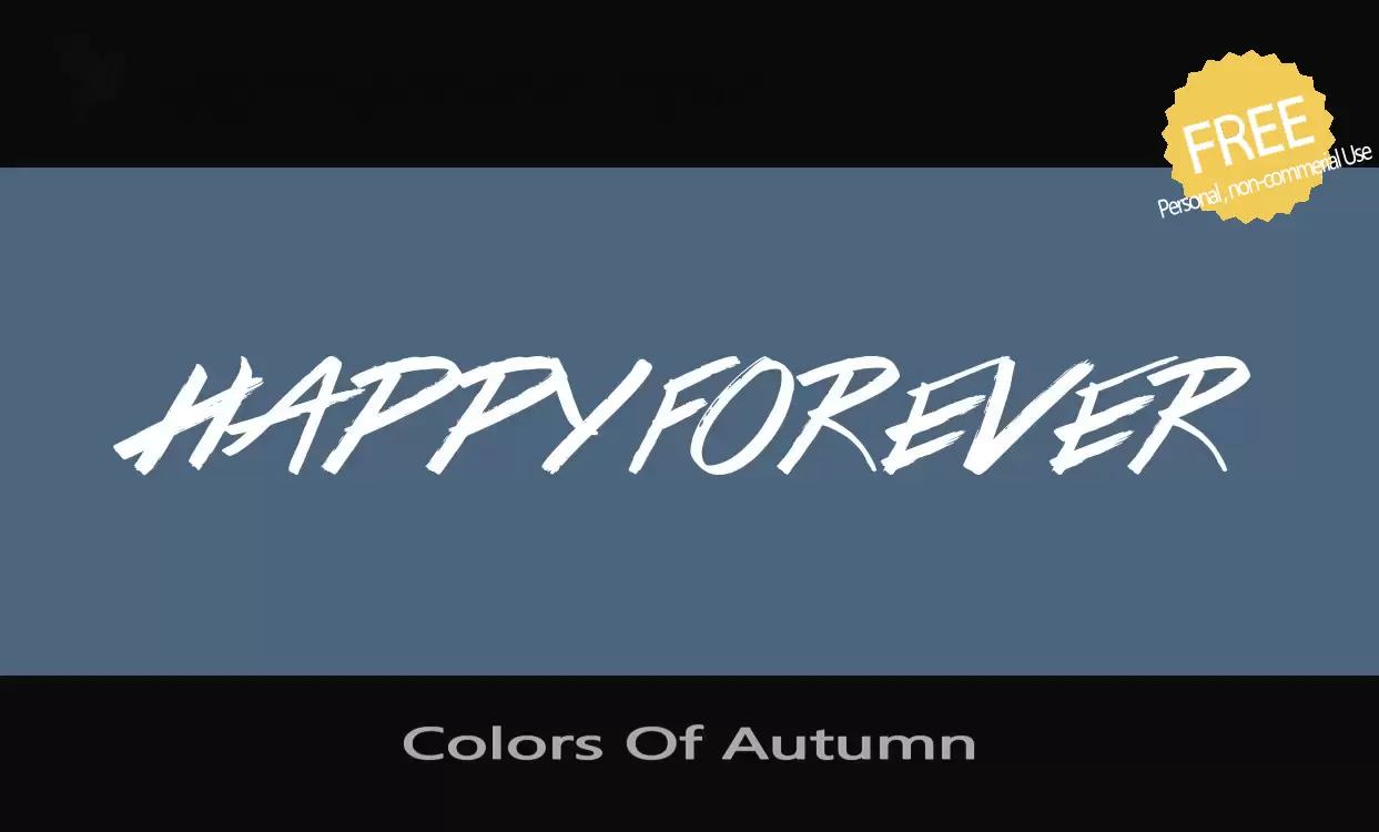 Font Sample of Colors-Of-Autumn