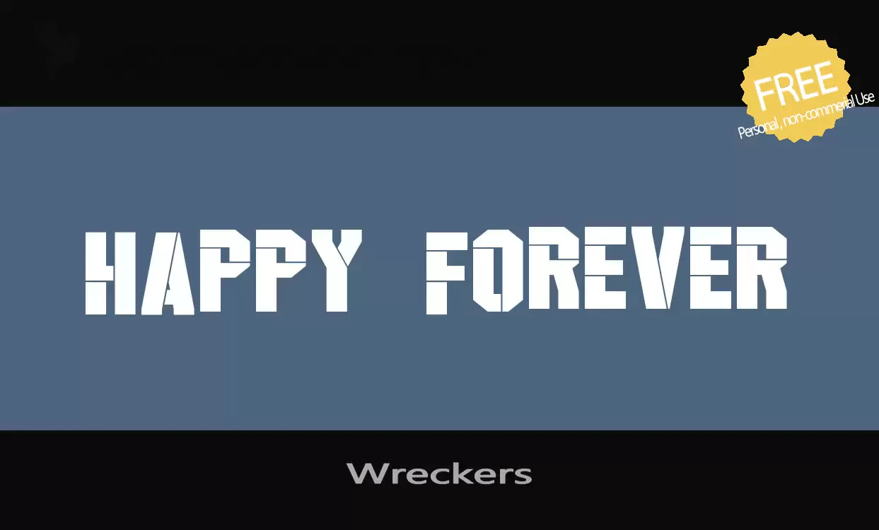 「Wreckers」字体效果图