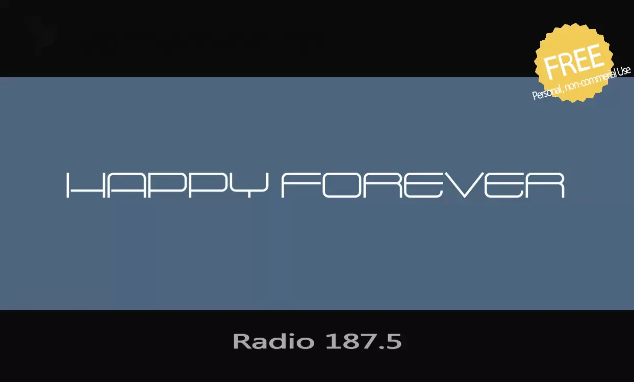 Font Sample of Radio-187.5