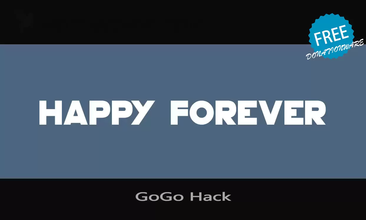 「GoGo-Hack」字体效果图