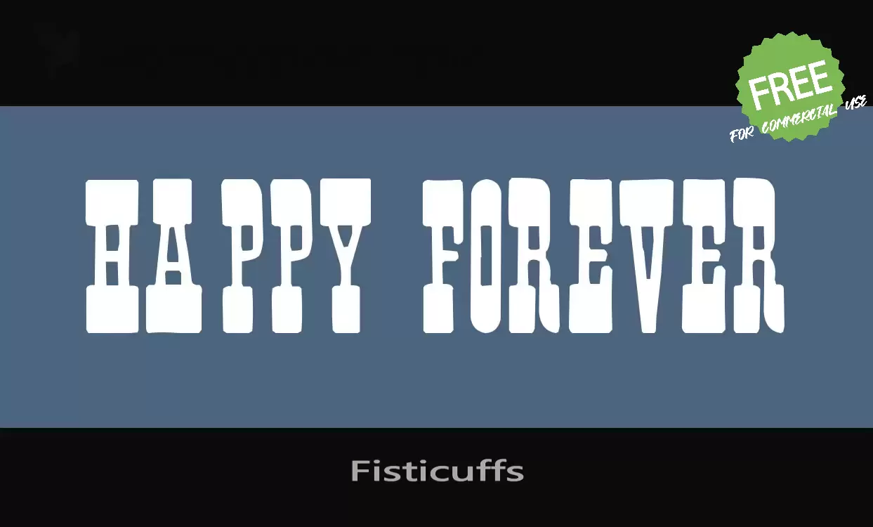 Font Sample of Fisticuffs