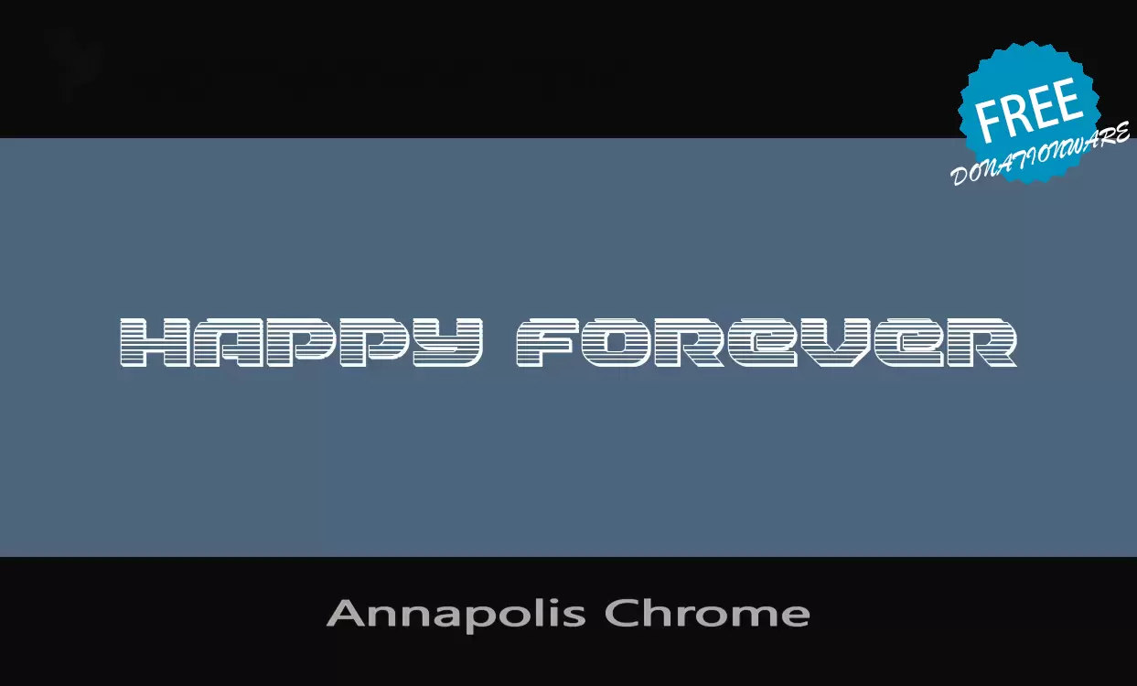 Font Sample of Annapolis-Chrome