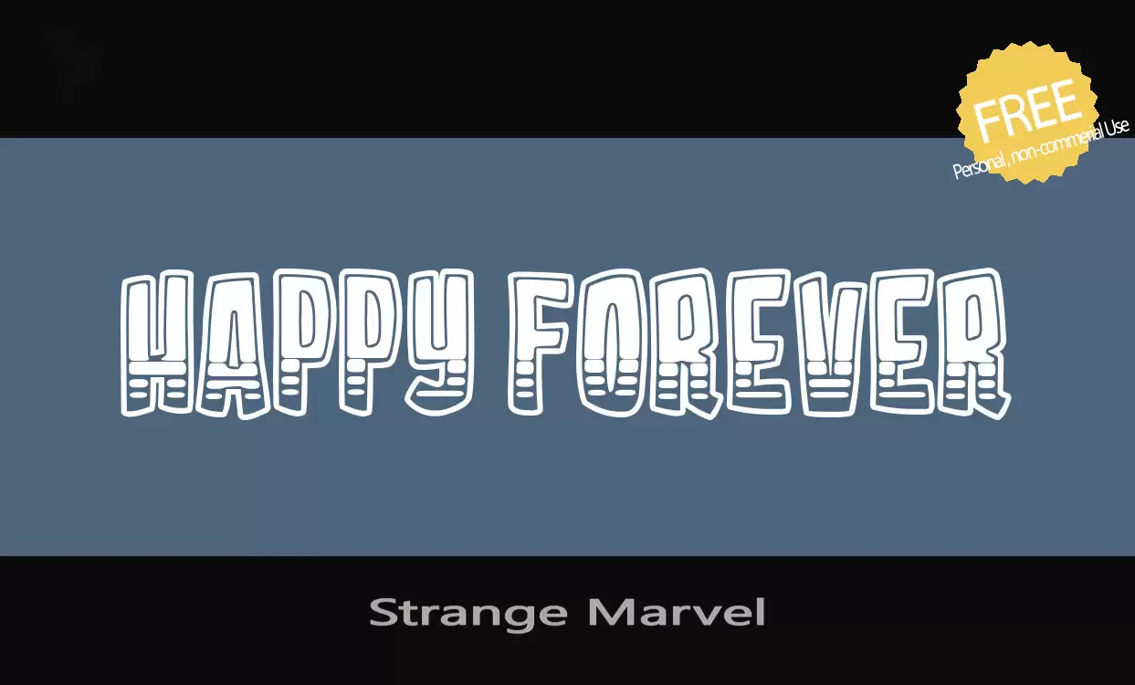 Font Sample of Strange-Marvel