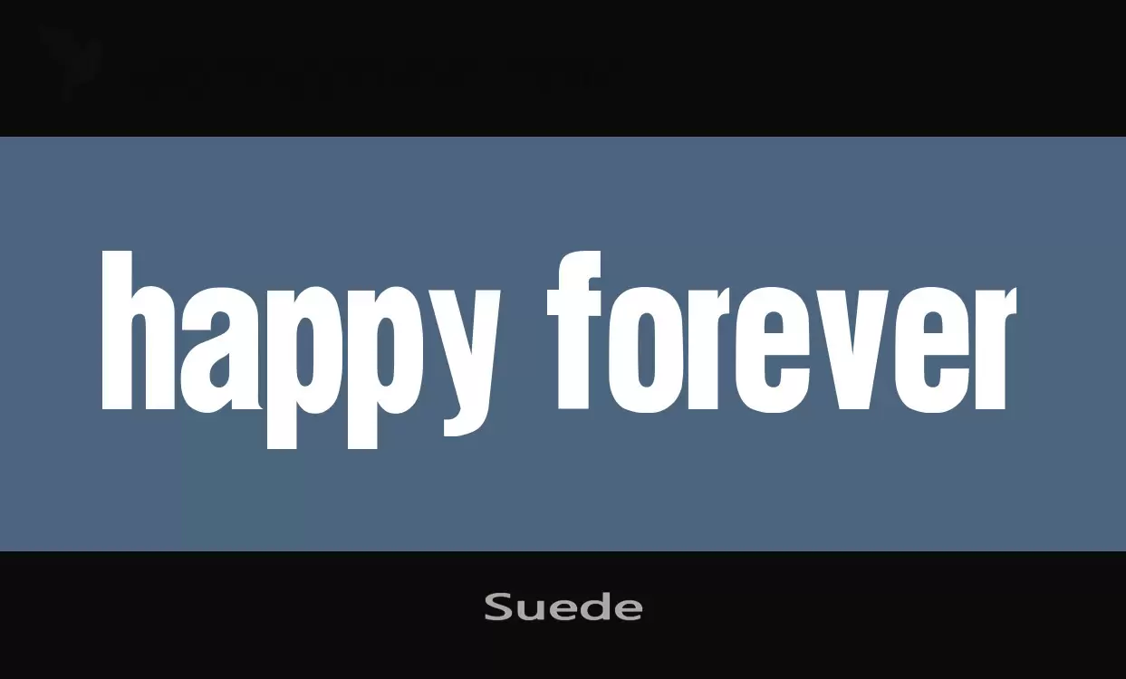 「Suede」字体效果图