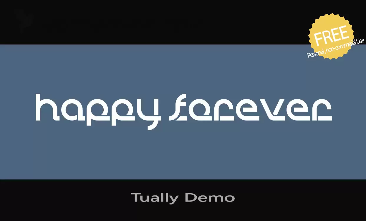 「Tually-Demo」字体效果图