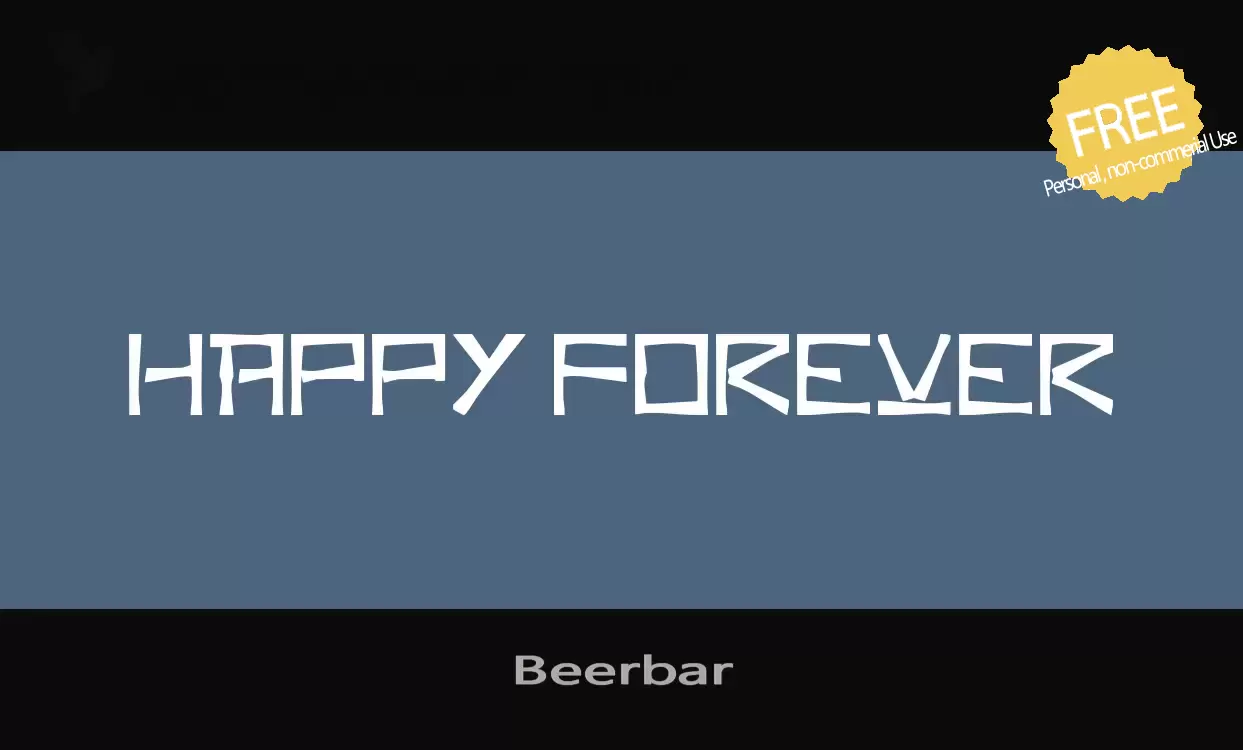 「Beerbar」字体效果图