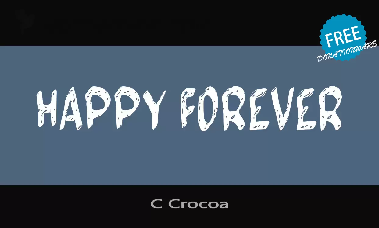 Font Sample of C-Crocoa