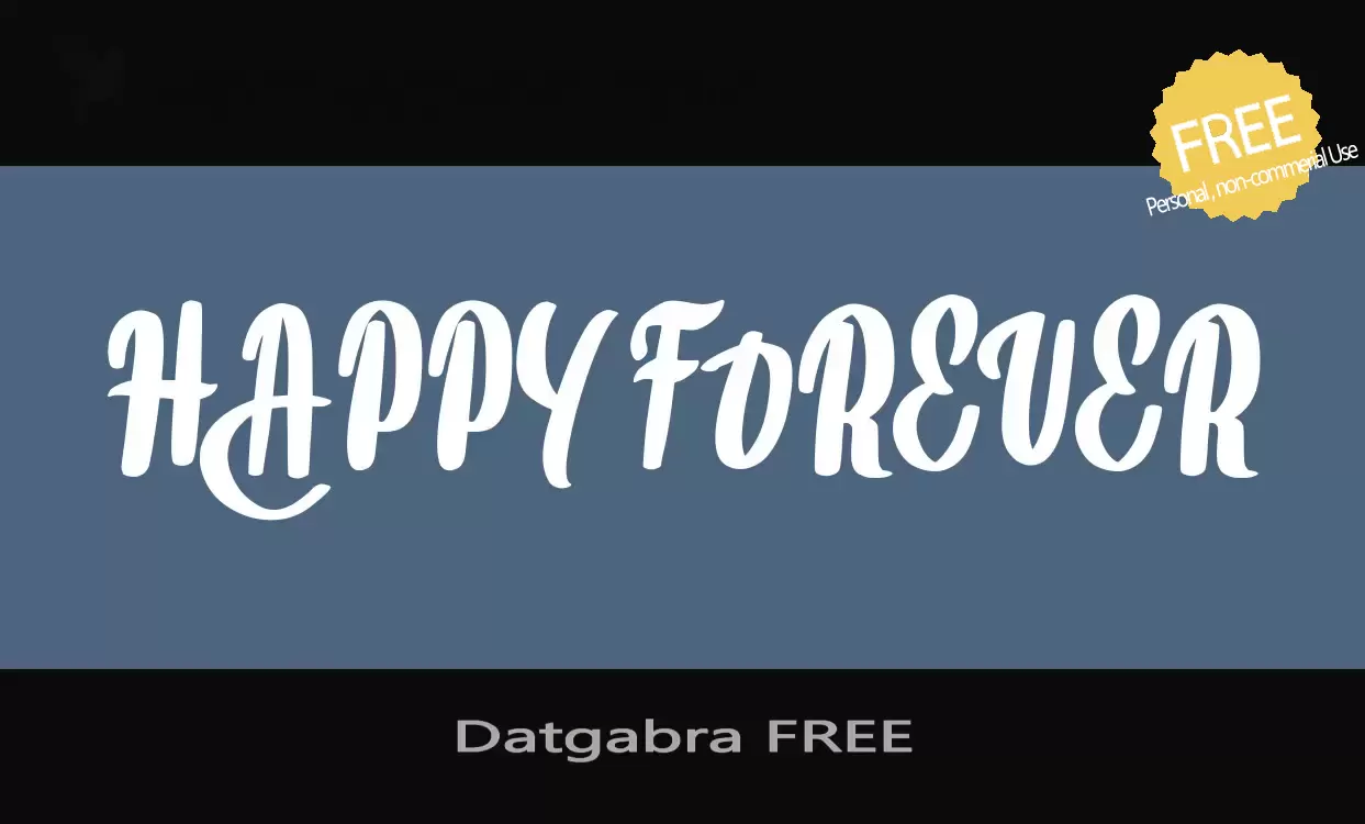 Font Sample of Datgabra-FREE