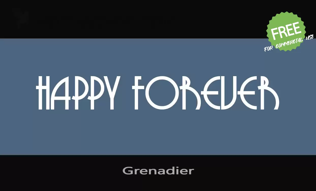 Font Sample of Grenadier