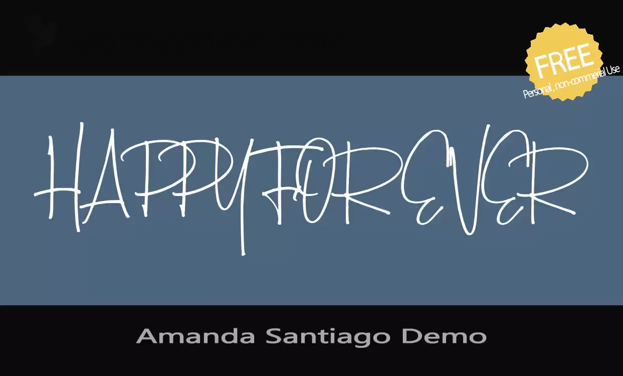 「Amanda-Santiago-Demo」字体效果图