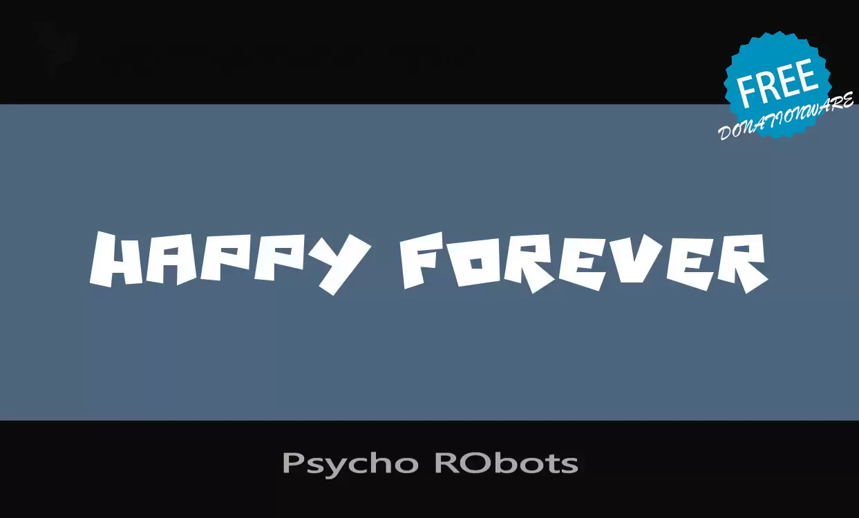 「Psycho-RObots」字体效果图