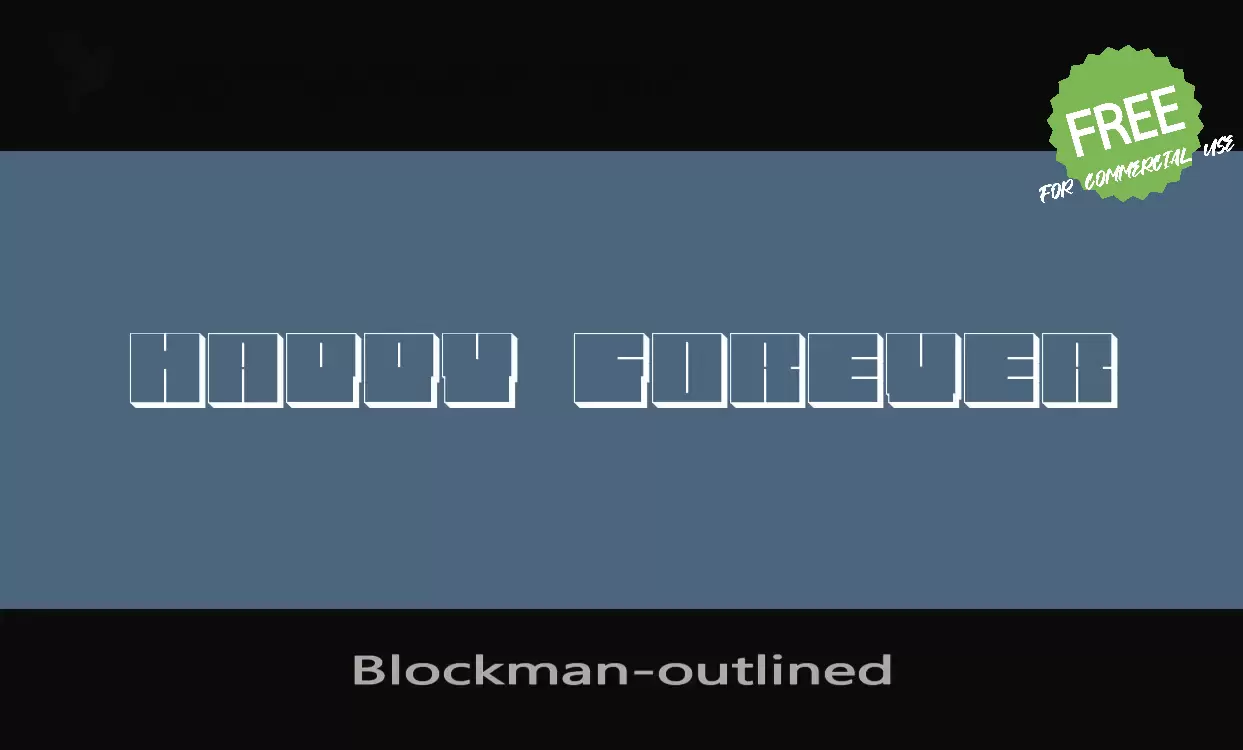 Sample of Blockman-outlined