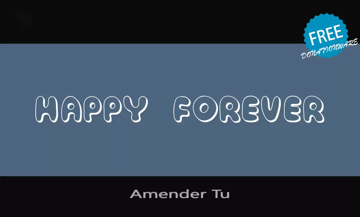 Font Sample of Amender-Tu