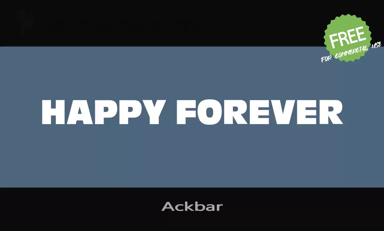 Font Sample of Ackbar