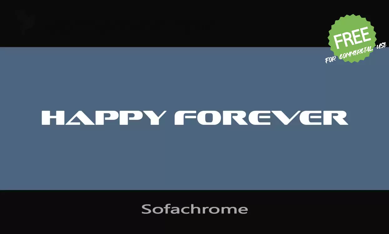 Font Sample of Sofachrome