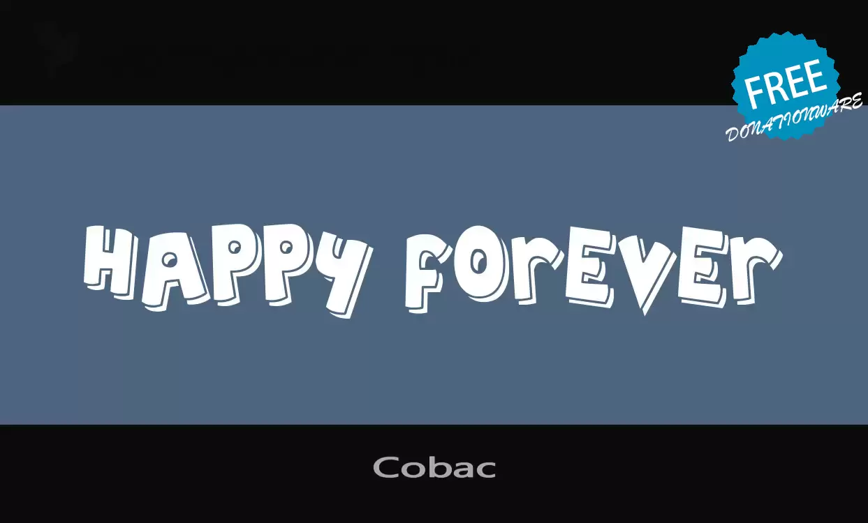 Font Sample of Cobac