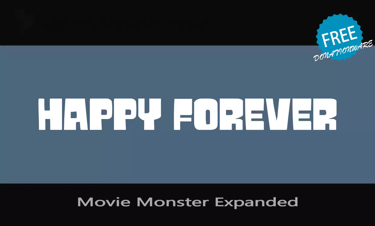 Font Sample of Movie-Monster-Expanded