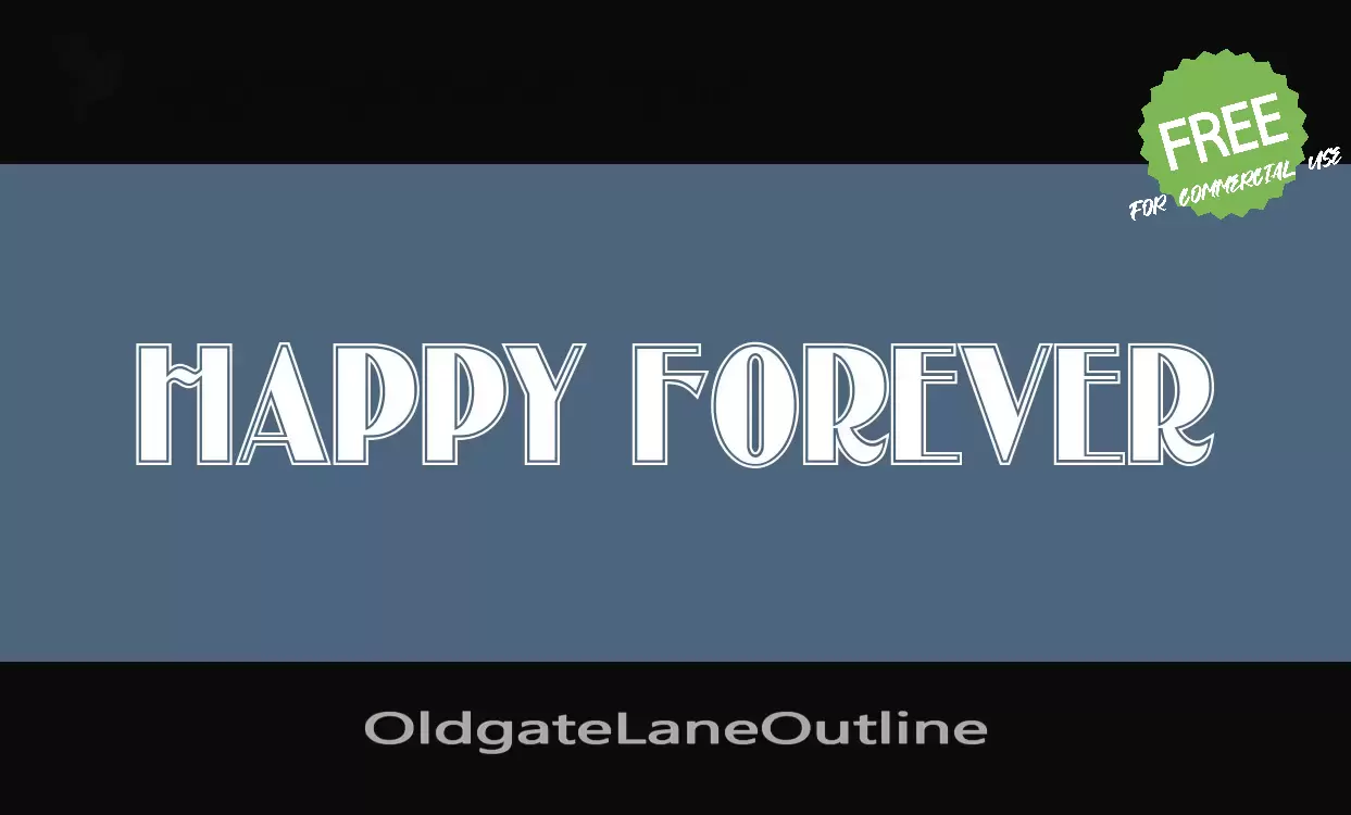 Font Sample of OldgateLaneOutline