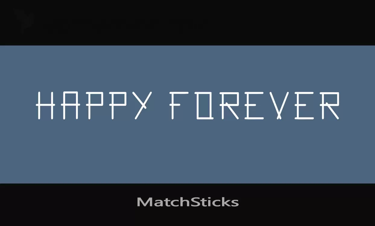 「MatchSticks」字体效果图