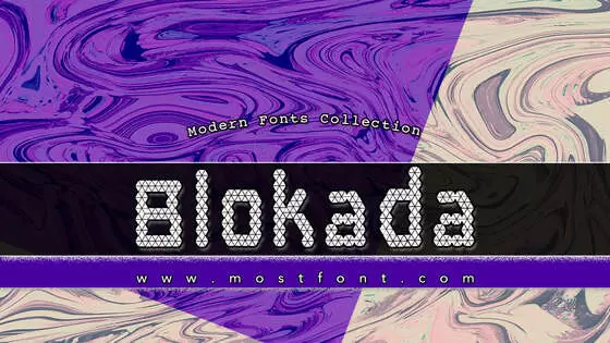 「Blokada」字体排版图片