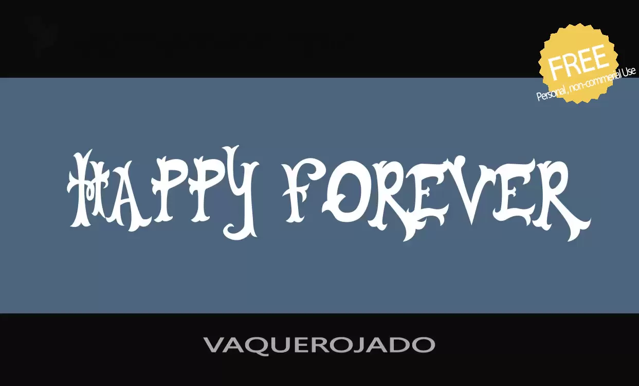 Font Sample of VAQUEROJADO