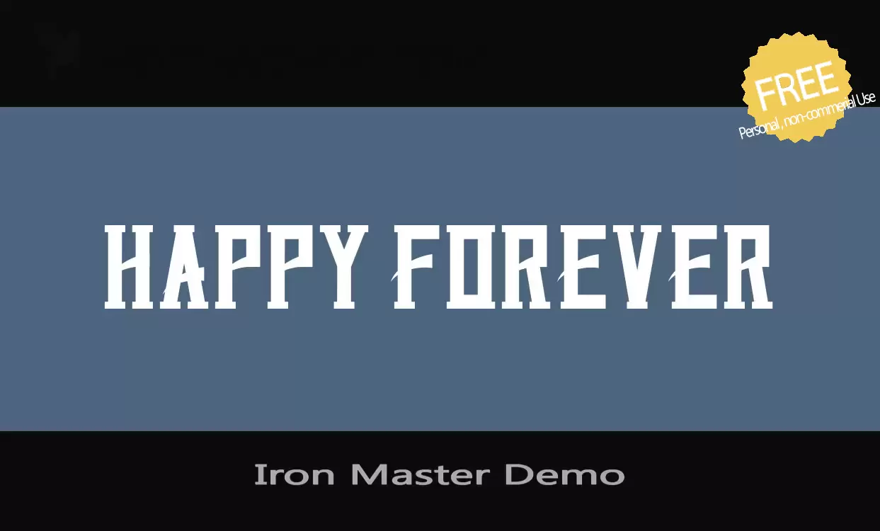 「Iron-Master-Demo」字体效果图