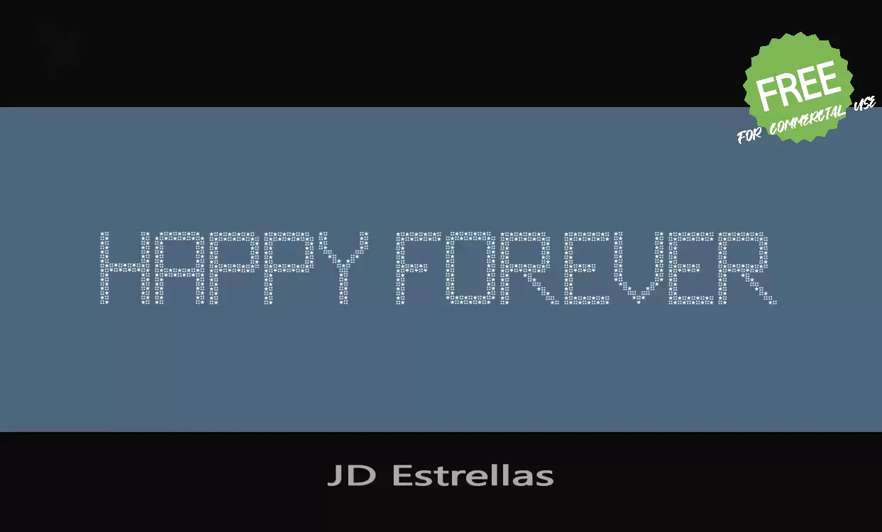 Font Sample of JD-Estrellas