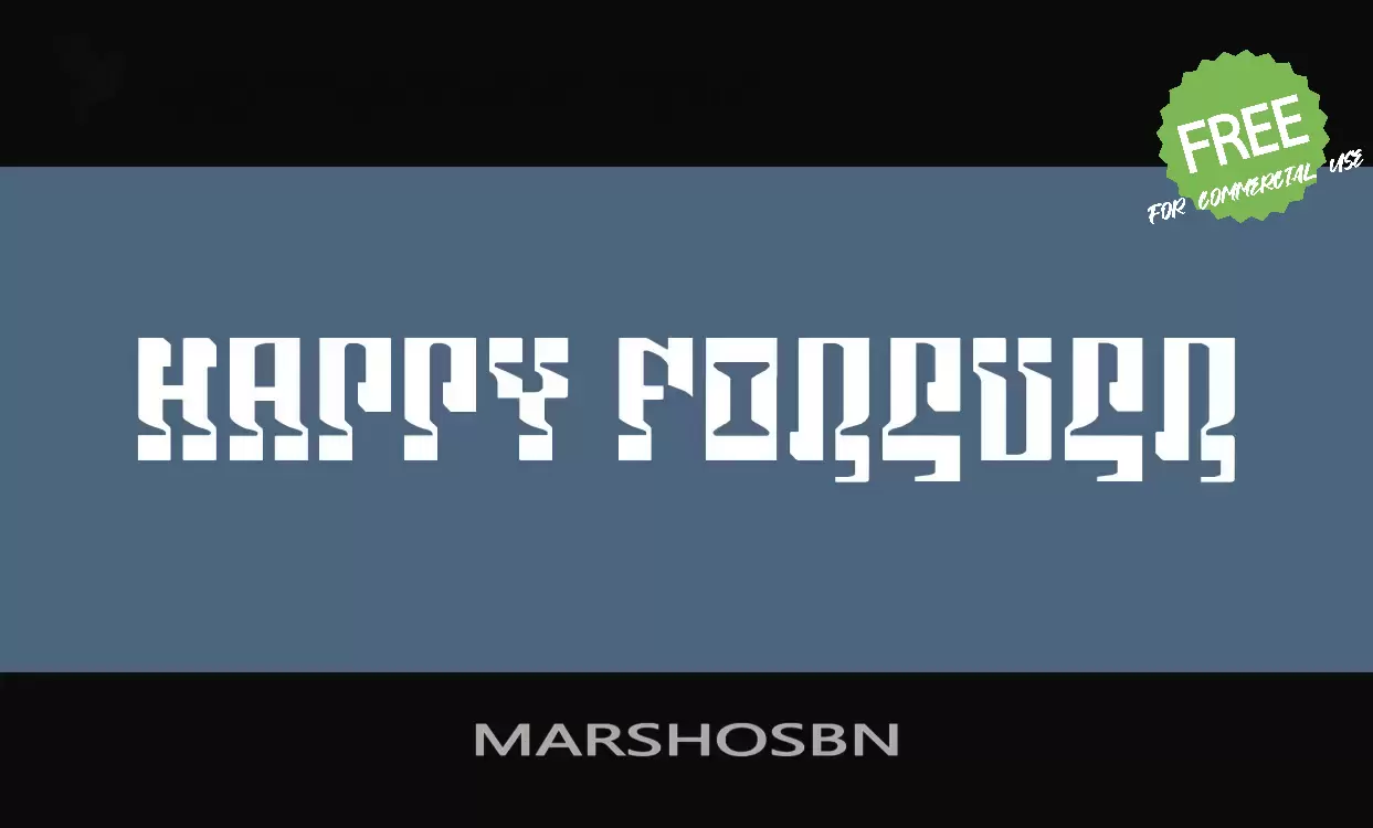 「MARSHOSBN」字体效果图