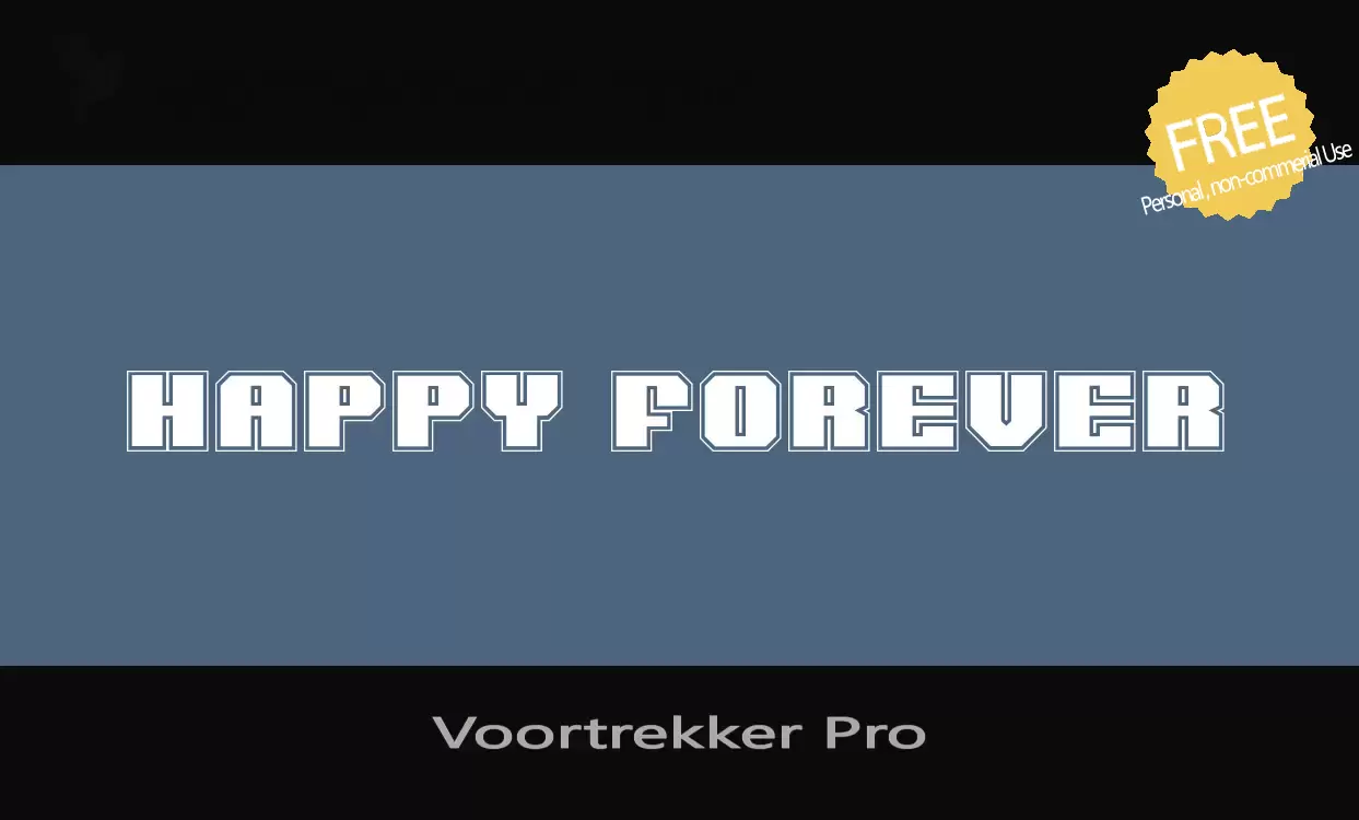 Font Sample of Voortrekker-Pro