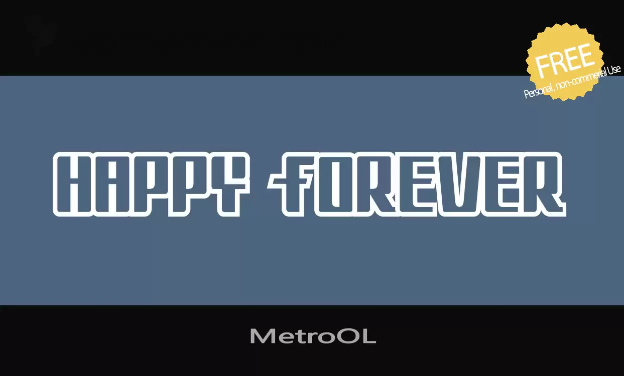 Font Sample of MetroOL