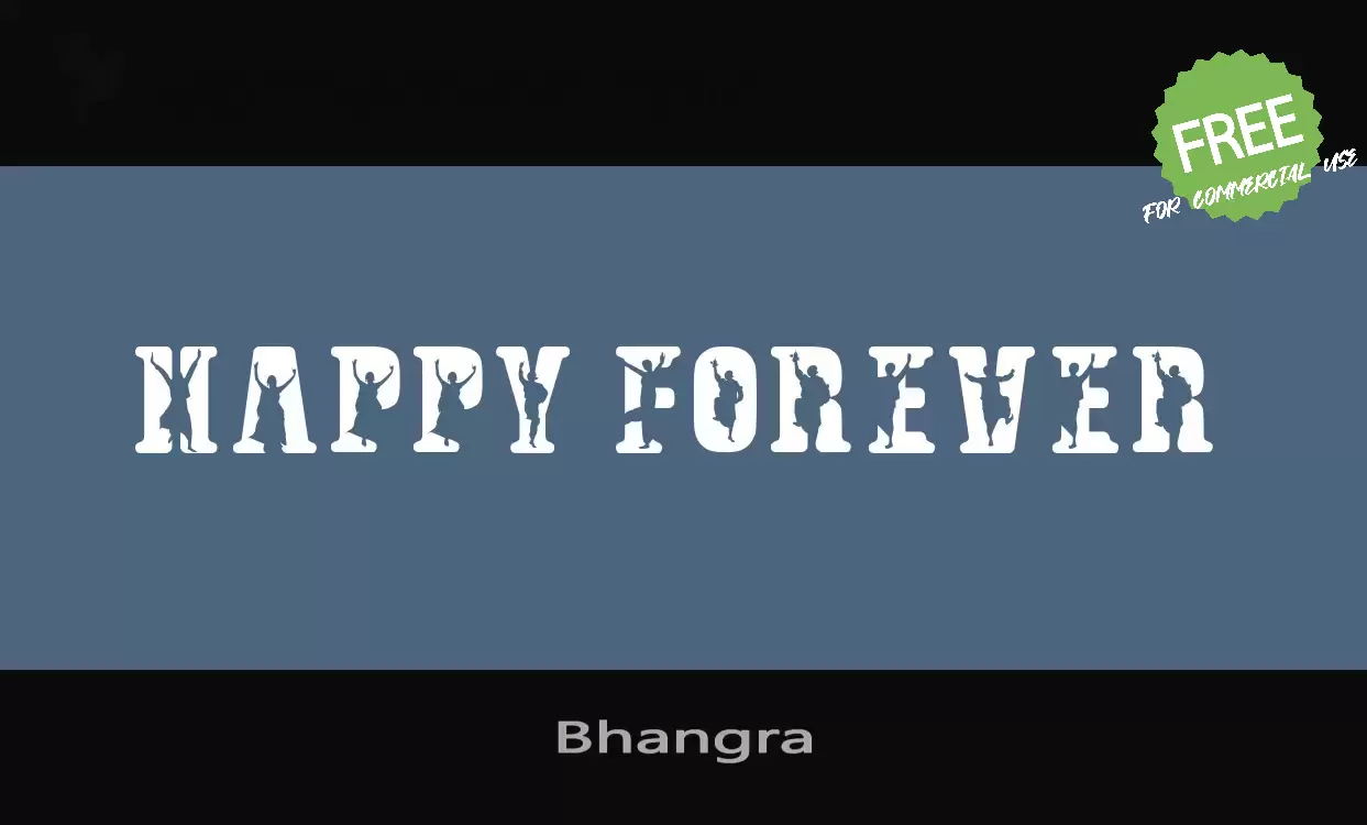 「Bhangra」字体效果图