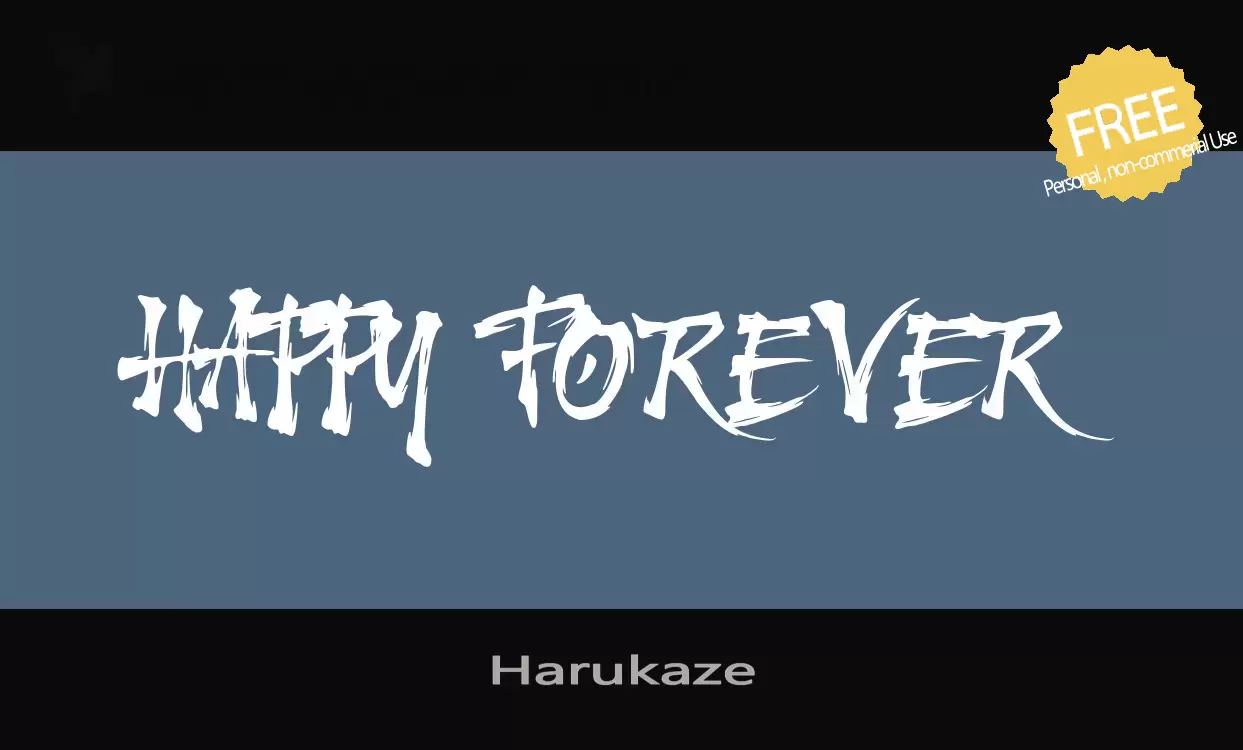 Font Sample of Harukaze