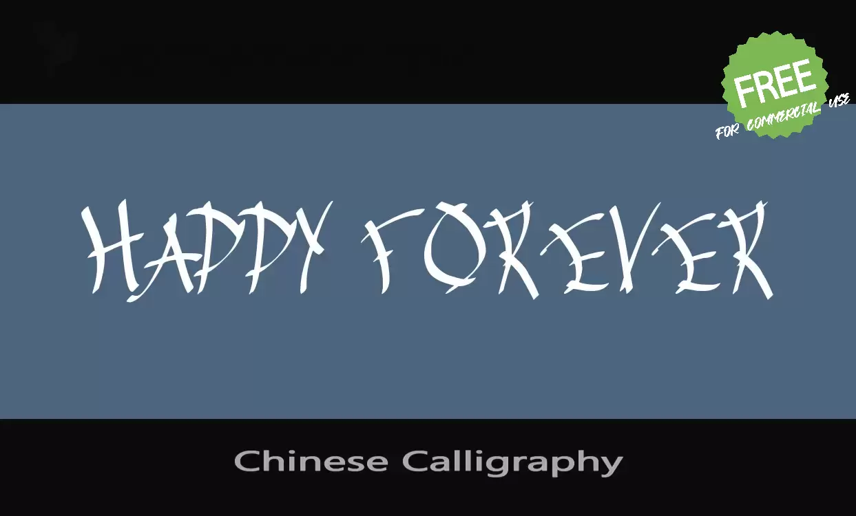 「Chinese Calligraphy」字体效果图