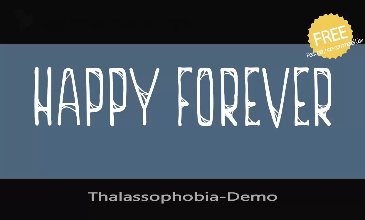 Font Sample of Thalassophobia-Demo