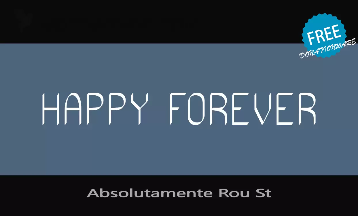 「Absolutamente-Rou-St」字体效果图