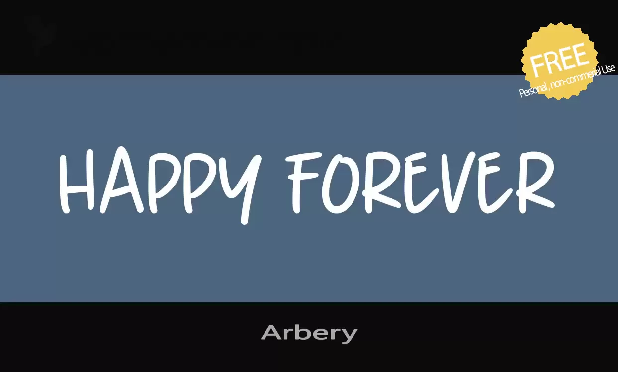 Font Sample of Arbery