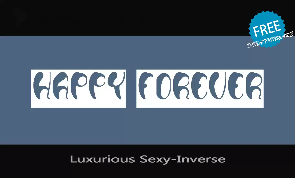 Font Sample of Luxurious-Sexy-Inverse