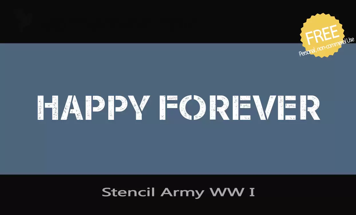 「Stencil-Army-WW-I」字体效果图