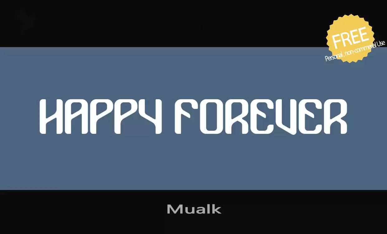 Font Sample of Mualk