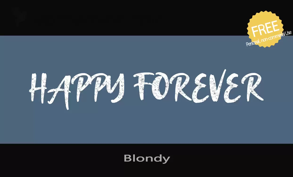 Font Sample of Blondy