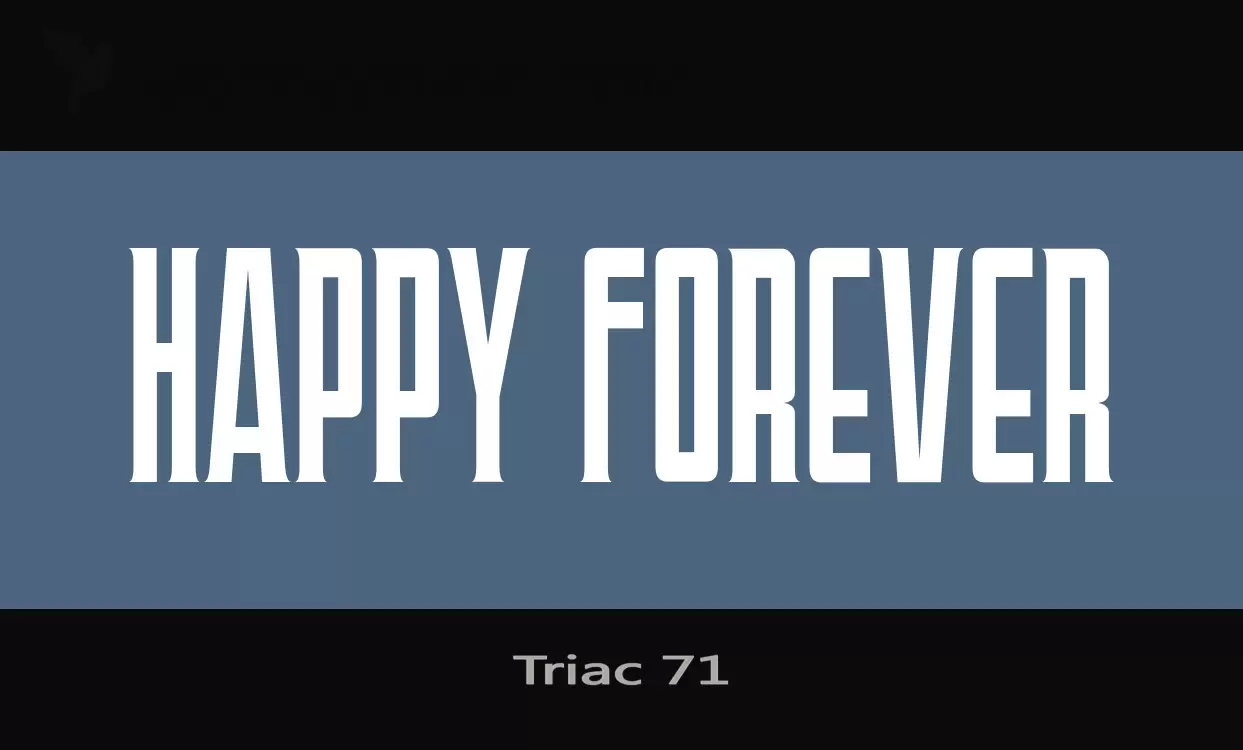 Font Sample of Triac-71