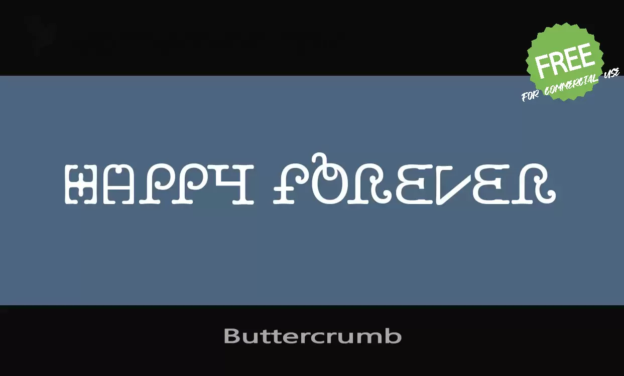 Font Sample of Buttercrumb