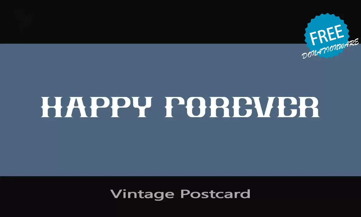 Font Sample of Vintage-Postcard