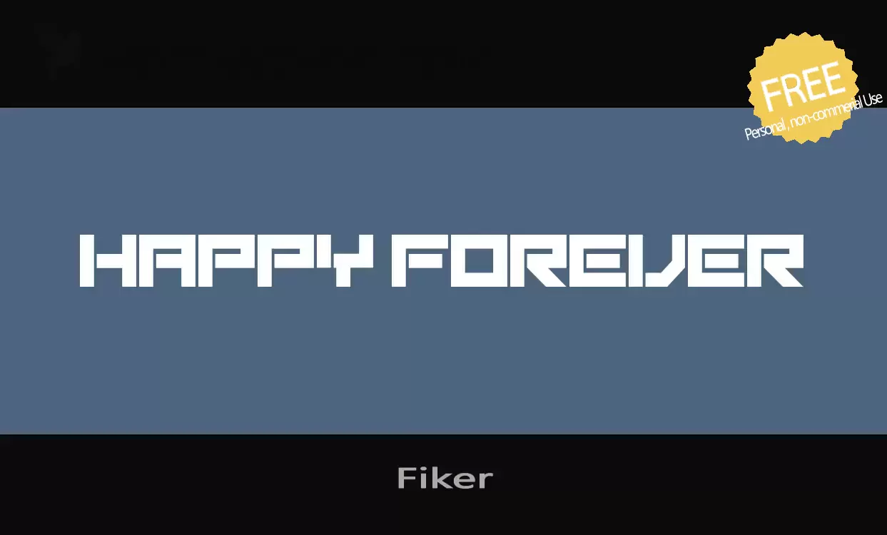 Font Sample of Fiker