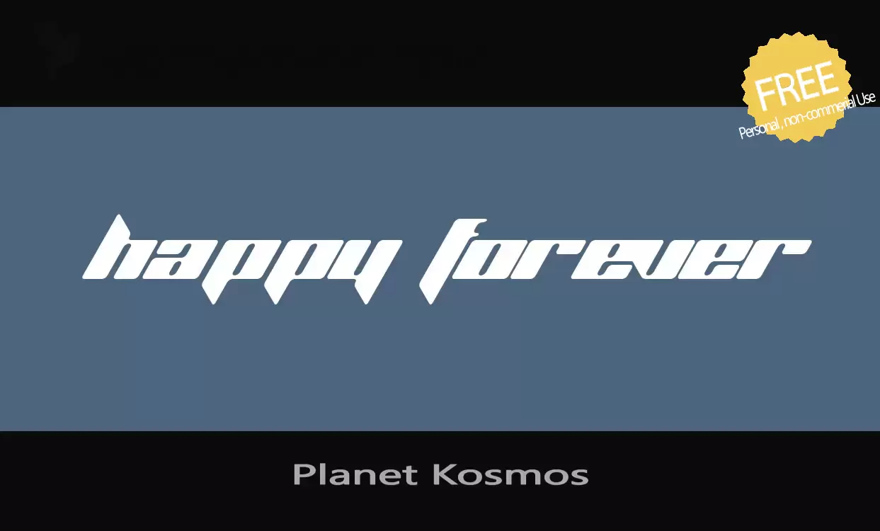 Font Sample of Planet-Kosmos